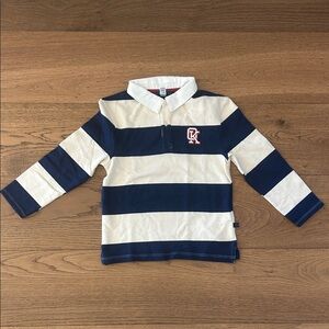 NWOT Classic Navy and White Striped Kids Polo
